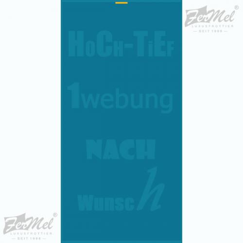 Badetuch hoch-tief Logo-einwebung