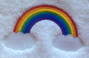 Handtuch mit Regenbogen